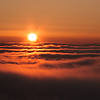 Sunrise over the fog